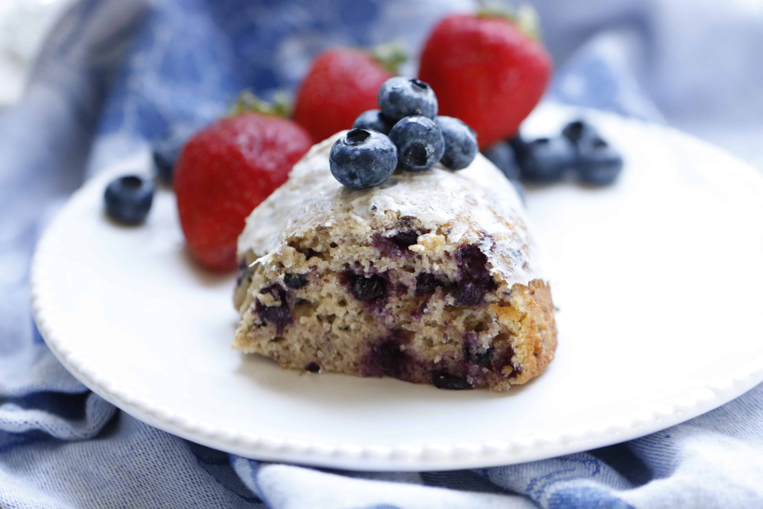 Wild Blueberry Bundt Cake with Lemon Cream Cheese Frosting