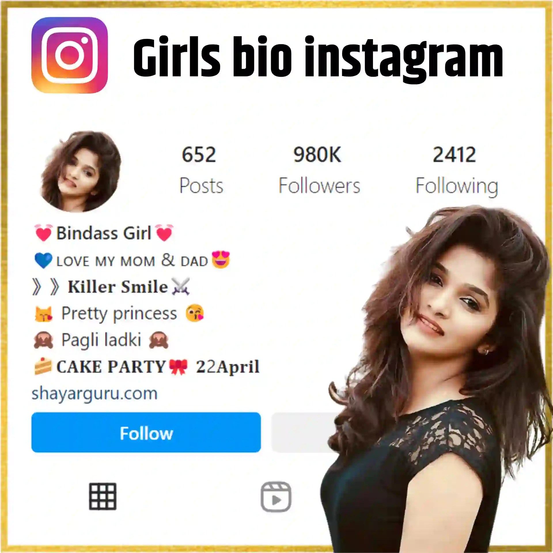99+ Instagram Bio for Girls in Hindi Best इंस्टाग्राम बायो