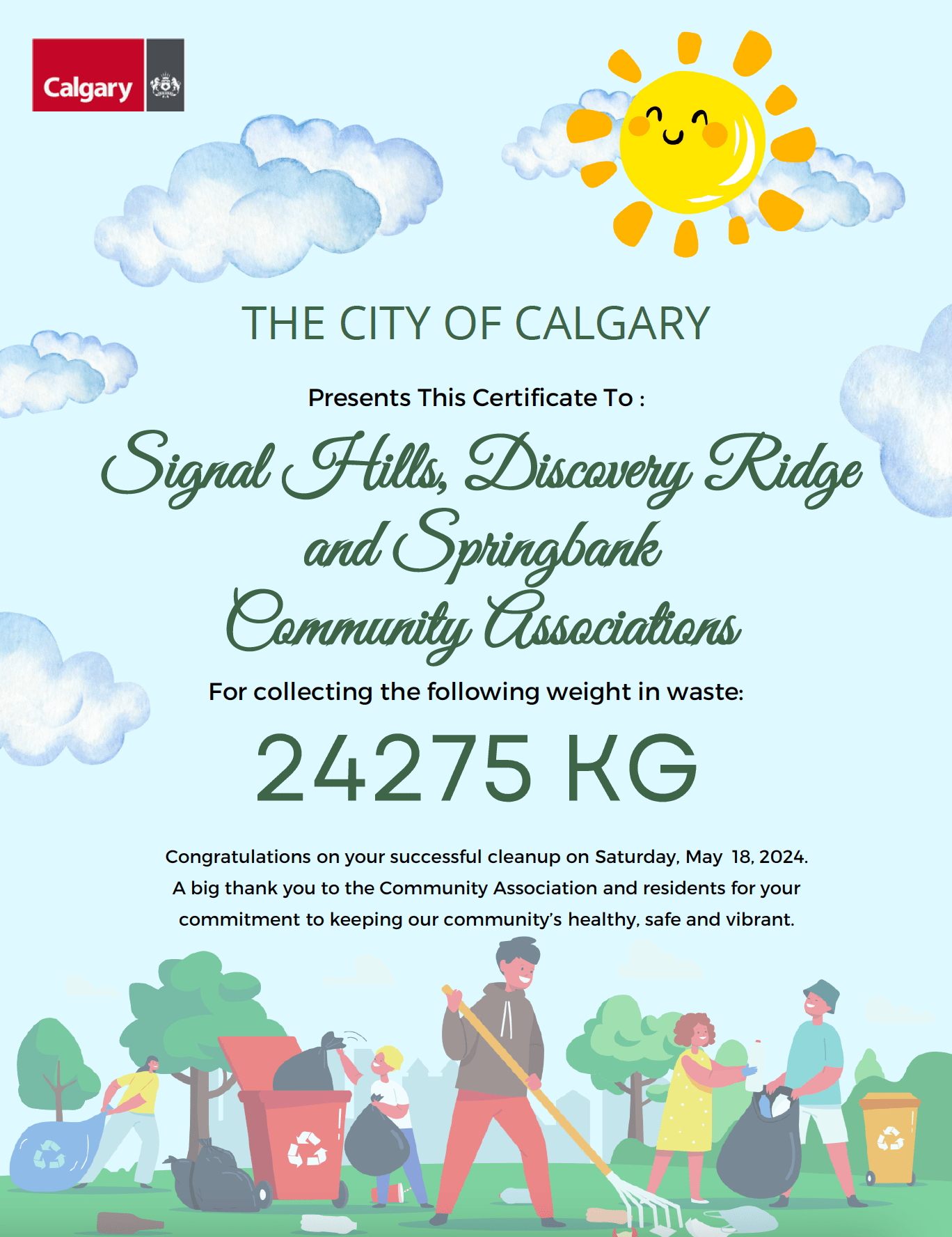 How much waste did you collect? Signal Hill Community Association