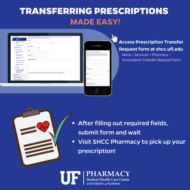 Transfer your prescriptions to SHCC — online! » Student Health Care