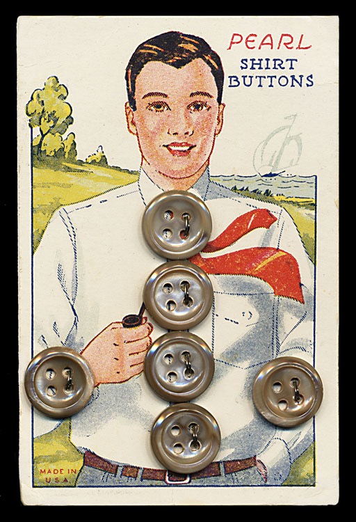 Pearl Shirt Buttons Sheaff ephemera