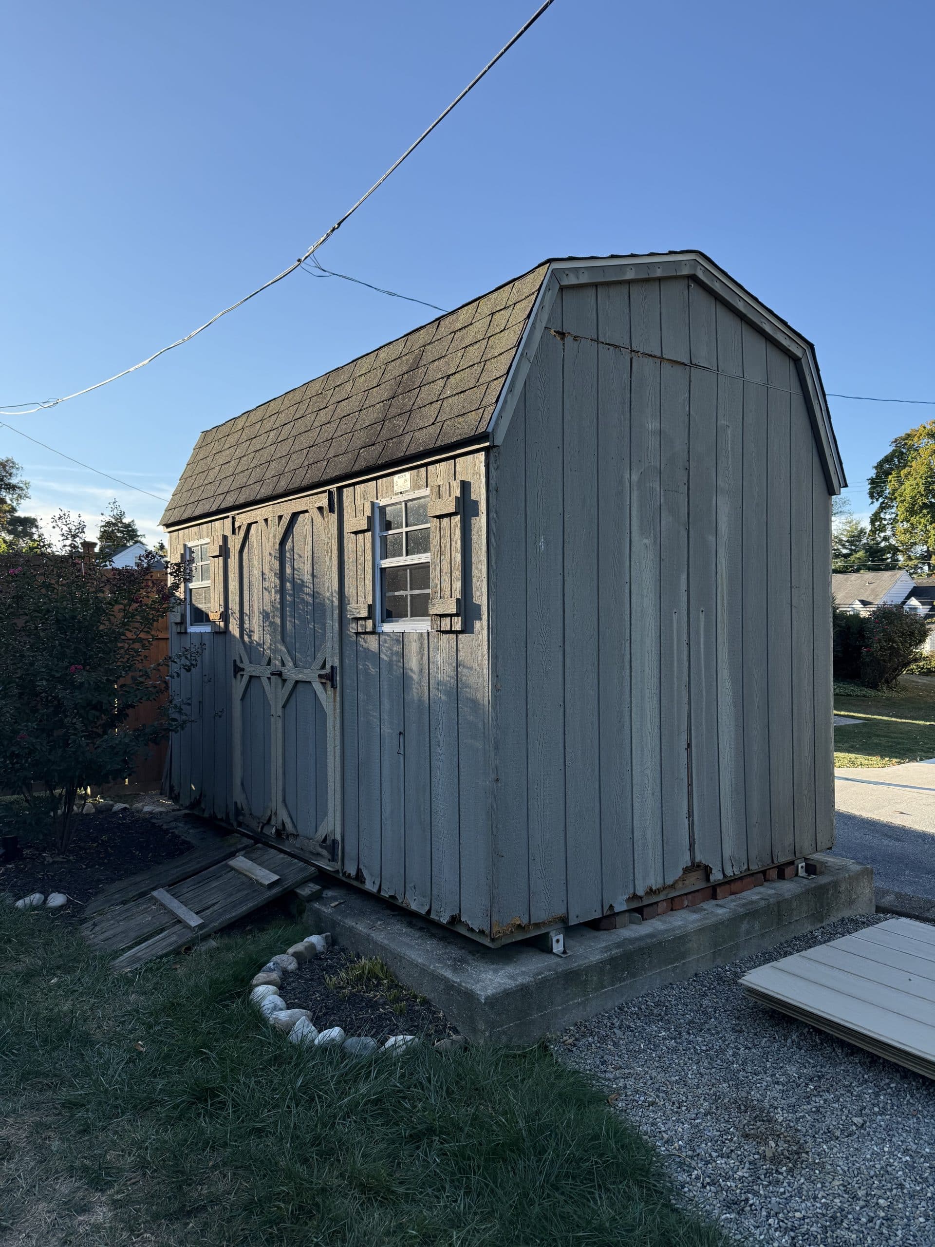 8x12 Storage Shed Rehab in Springfield, PA Shed Repair LLC