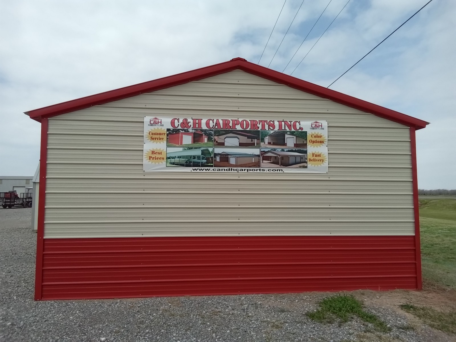 20x25x9 Metal Garage Sheds and Trailers of Chickasha