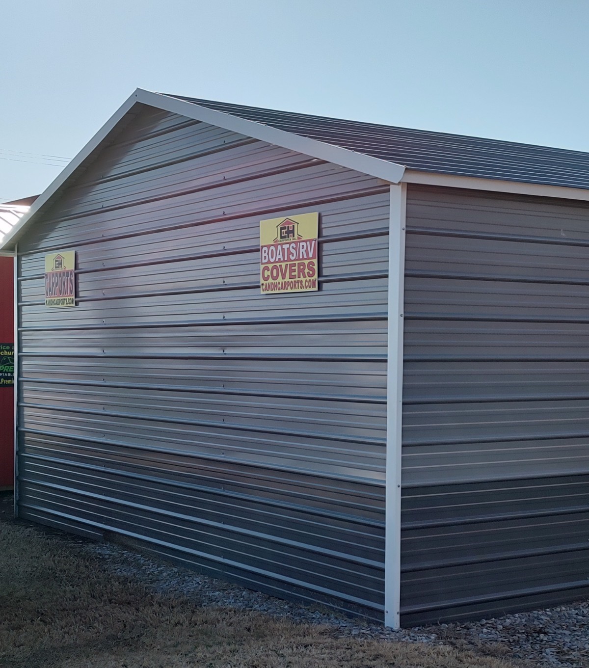 18x30x8 Utility Carport Sheds and Trailers of Chickasha