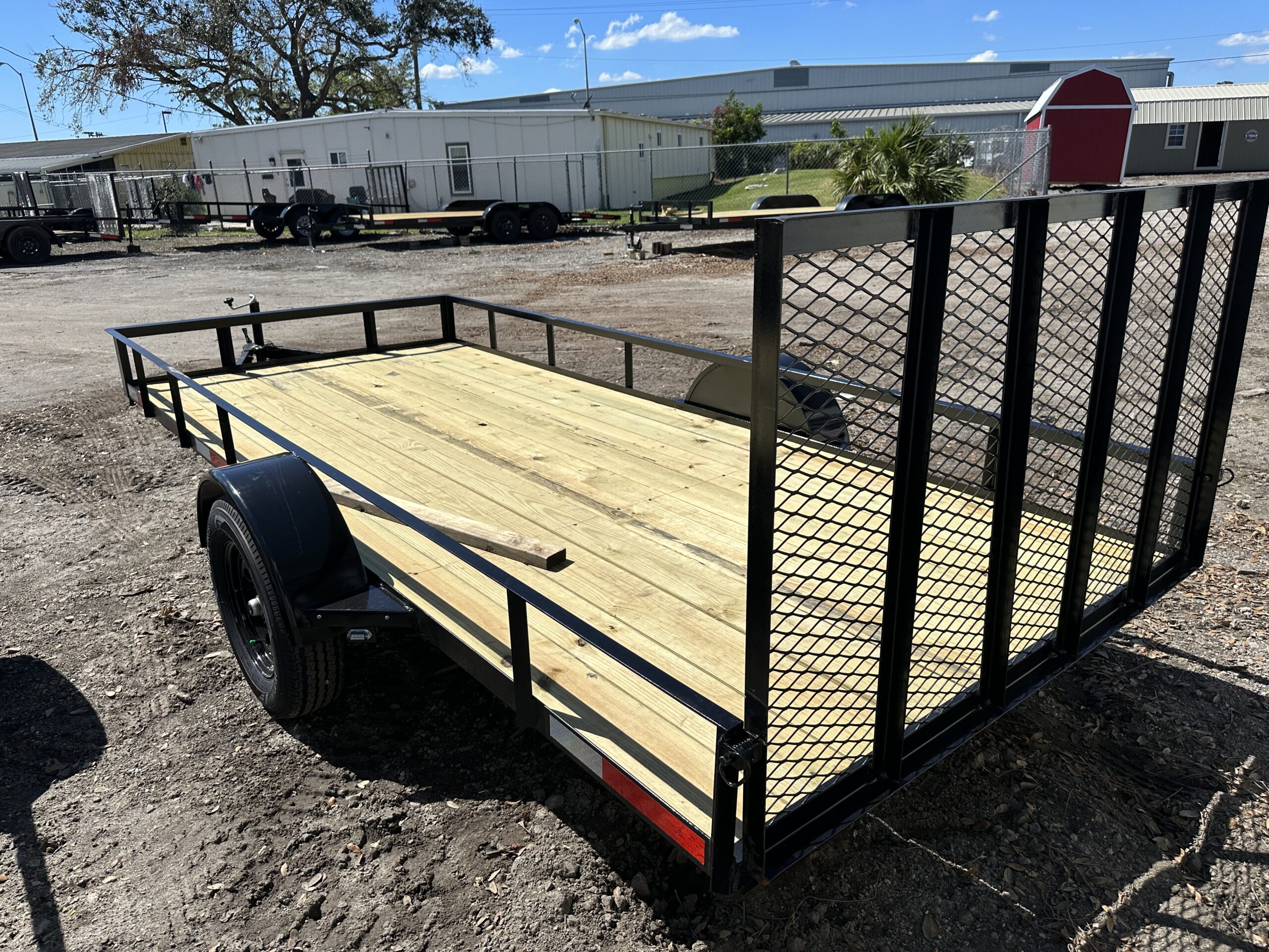 6.4' X 14' Tandem Axle Dovetail Utility Trailer With.