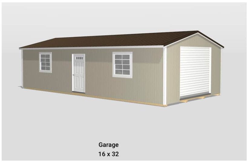 16×32 Garage Premier Portable Buildings of Quincy