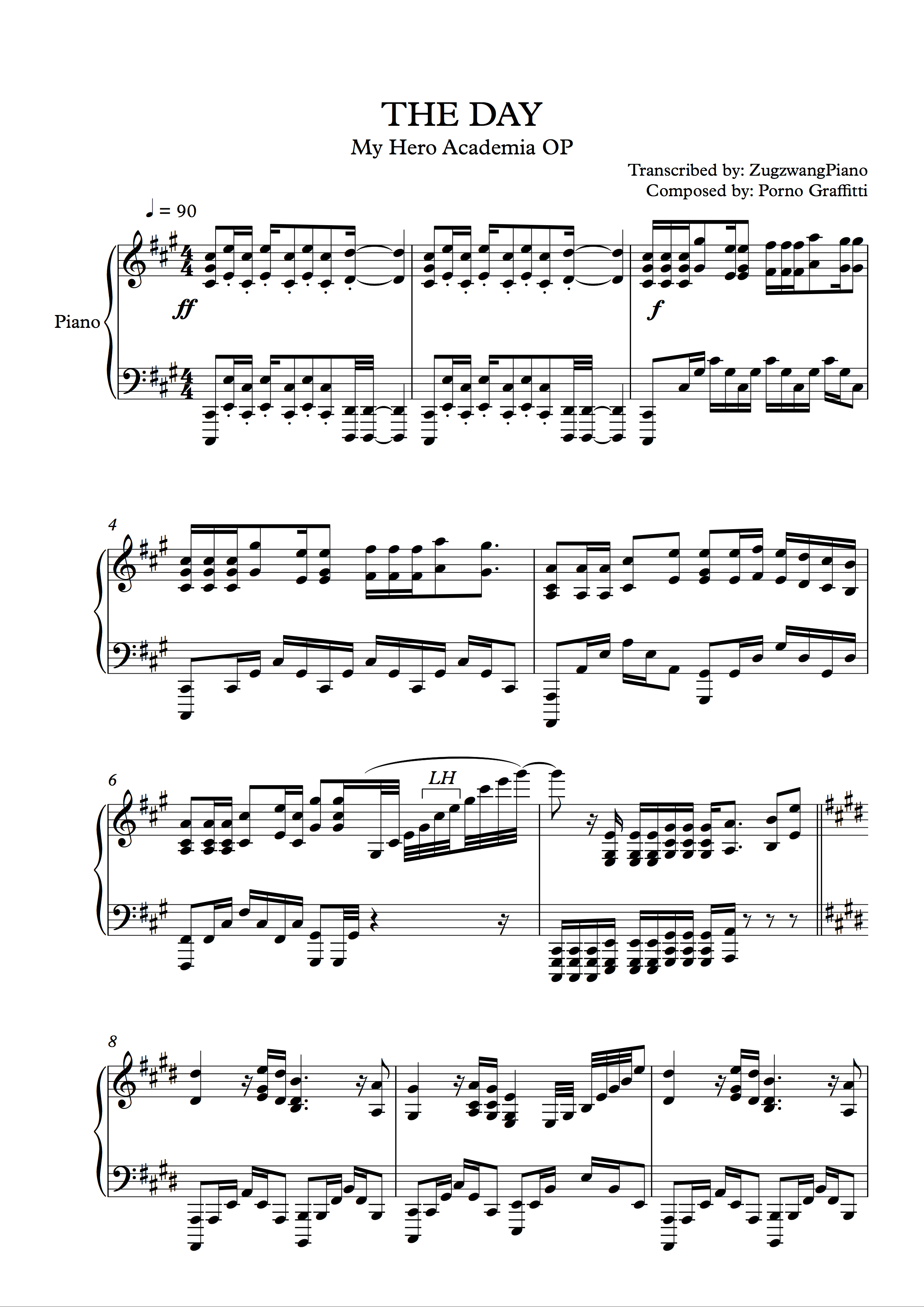 THE DAY! My Hero Academia sheet music Sheethost