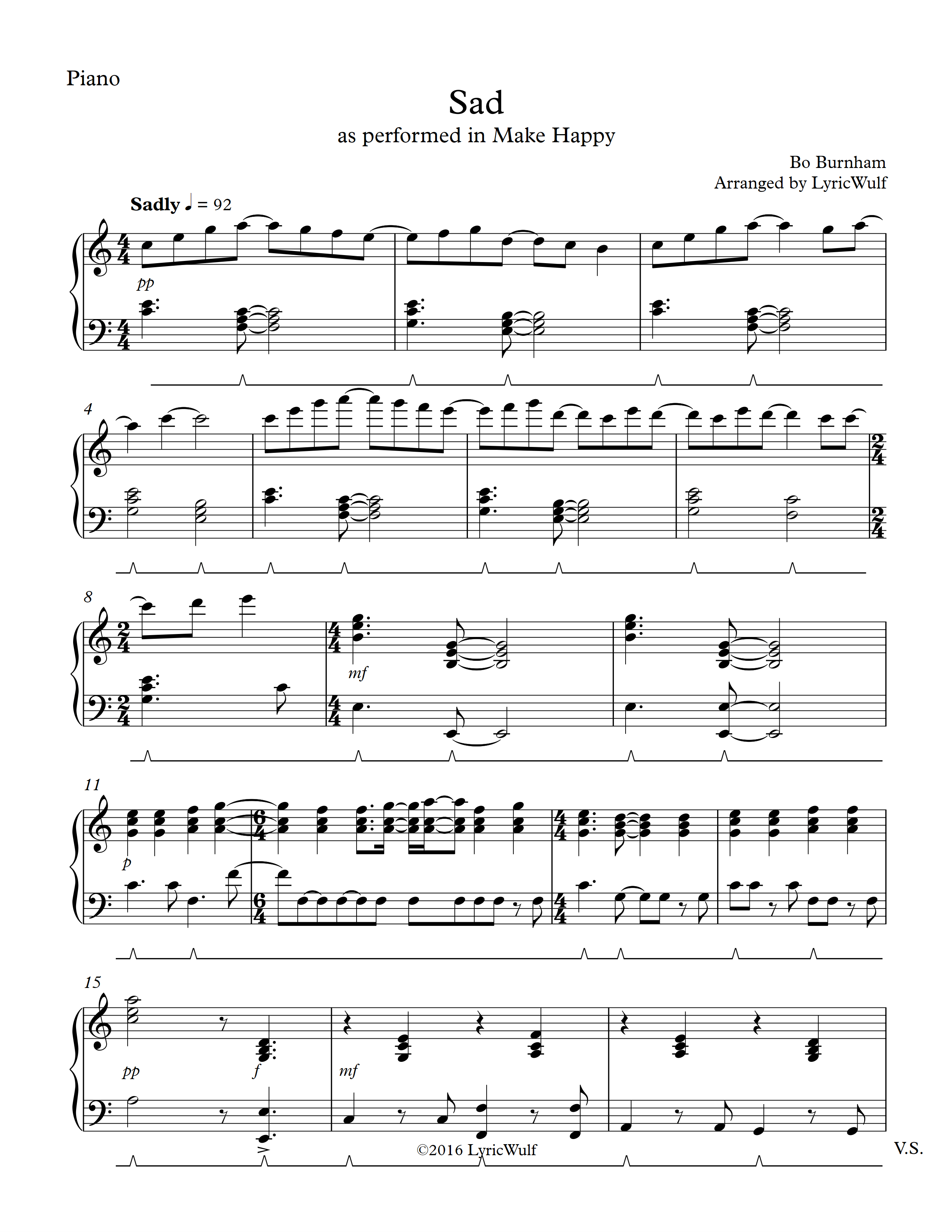 Sad Make Happy sheet music Sheethost