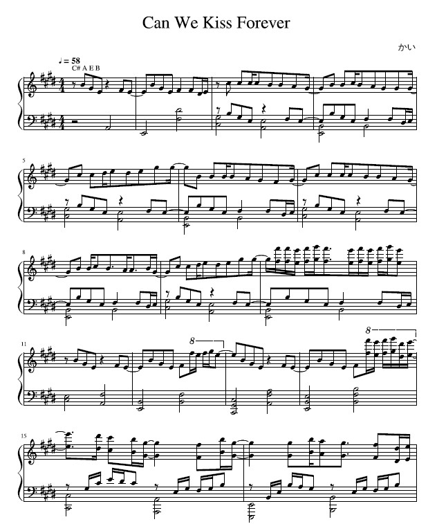 Can We Kiss Forever sheet music Sheethost