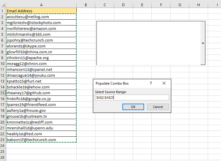 How to Populate a Combo Box with Unique Values in Excel Sheetaki