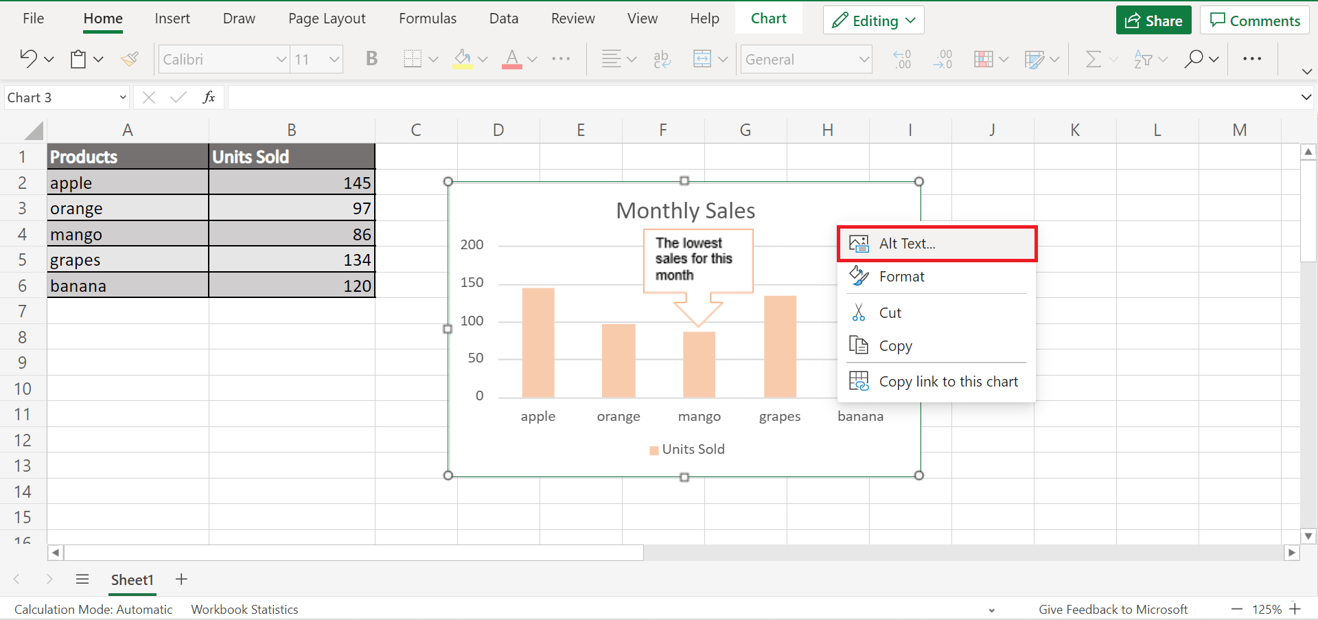 How to Add Comment to a Data Point on Chart in Excel Sheetaki