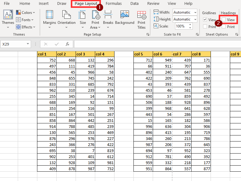 How to Fix Missing Rows and Column Letters in Excel Sheetaki