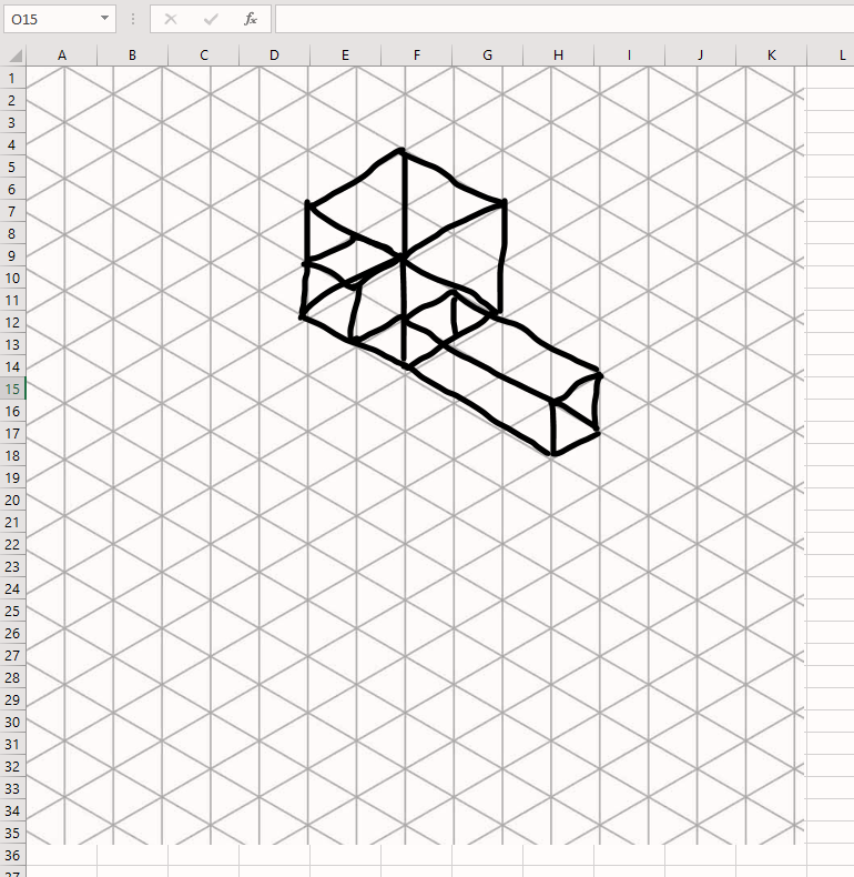 How to Make an Isometric Drawing in Excel Sheetaki