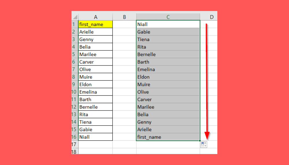 How to Paste in Reverse Order in Excel Sheetaki