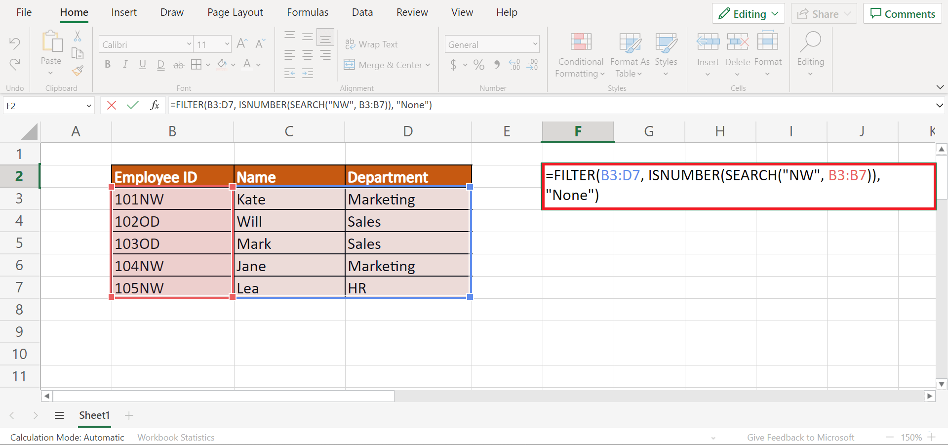 How to Use Wildcard in FILTER Function in Excel Sheetaki