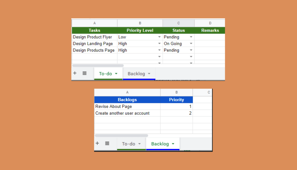 How to Create a ToDo List With Backlog in Google Sheets