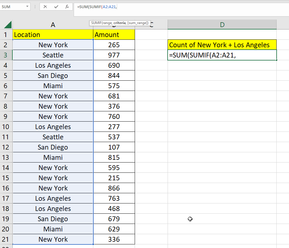 How to Use SUMIF with OR in Excel Sheetaki