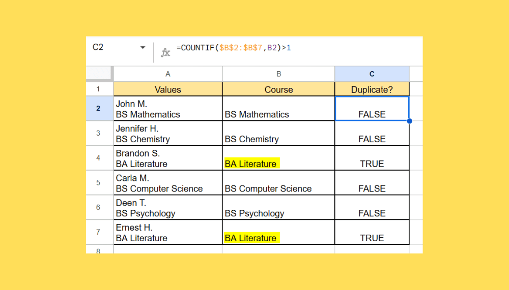 How to Find Duplicates in New Lines Inside Cells in Google Sheets