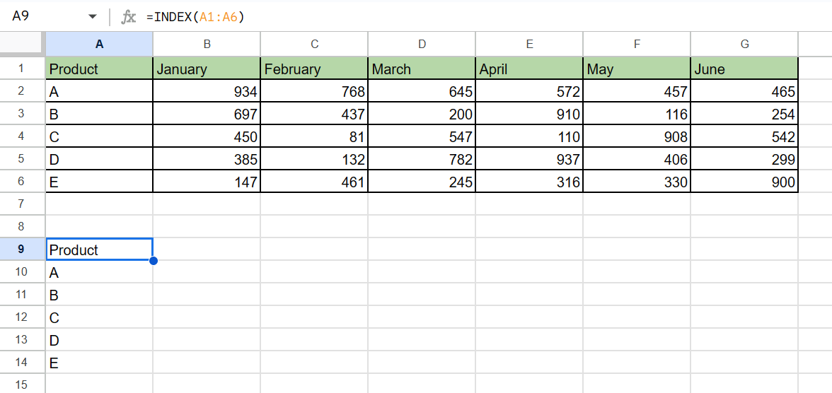 How to Use Index with Match for 2D Array Result in Google Sheets Sheetaki