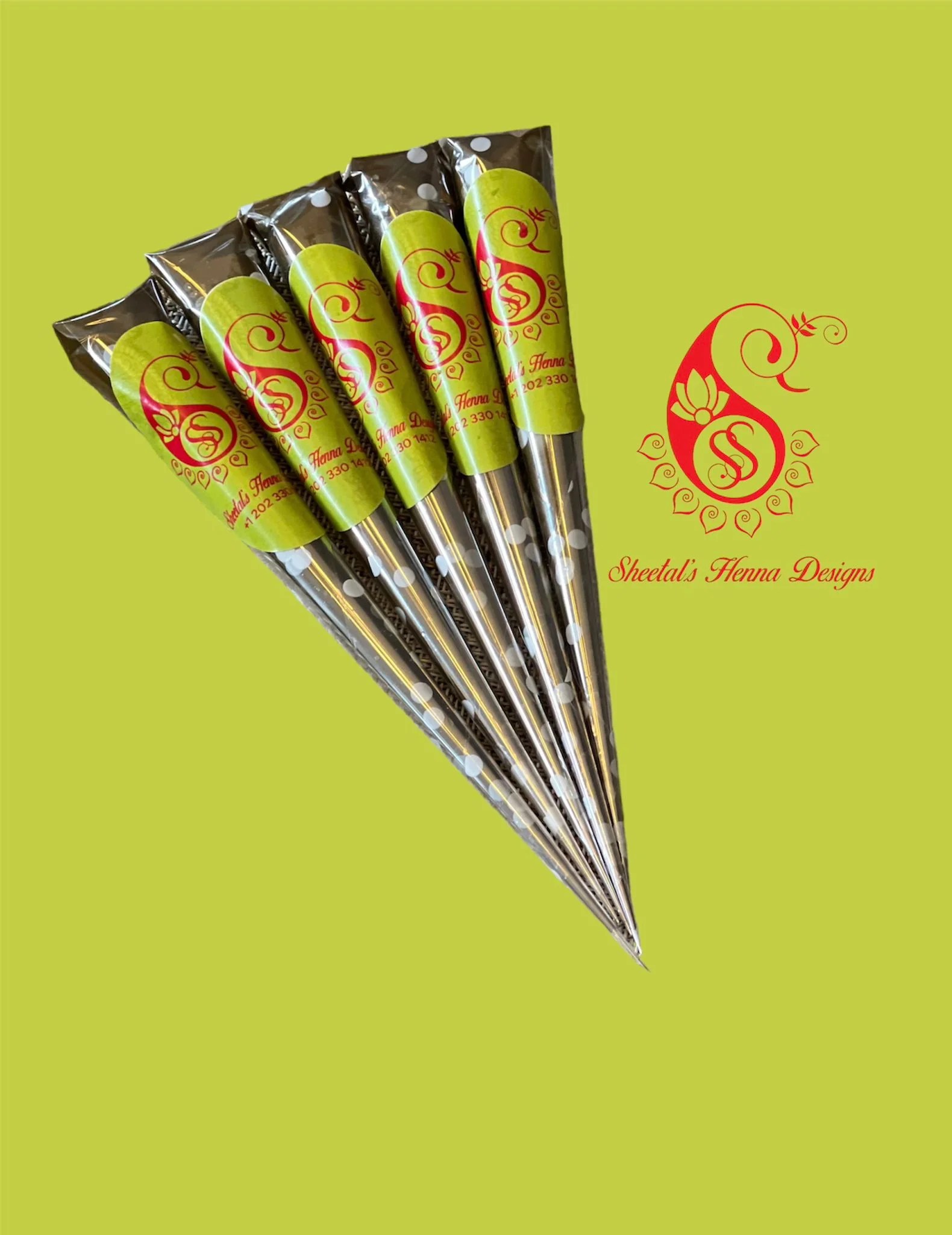 25gms Natural Henna Cones Sheetal's Henna Designs