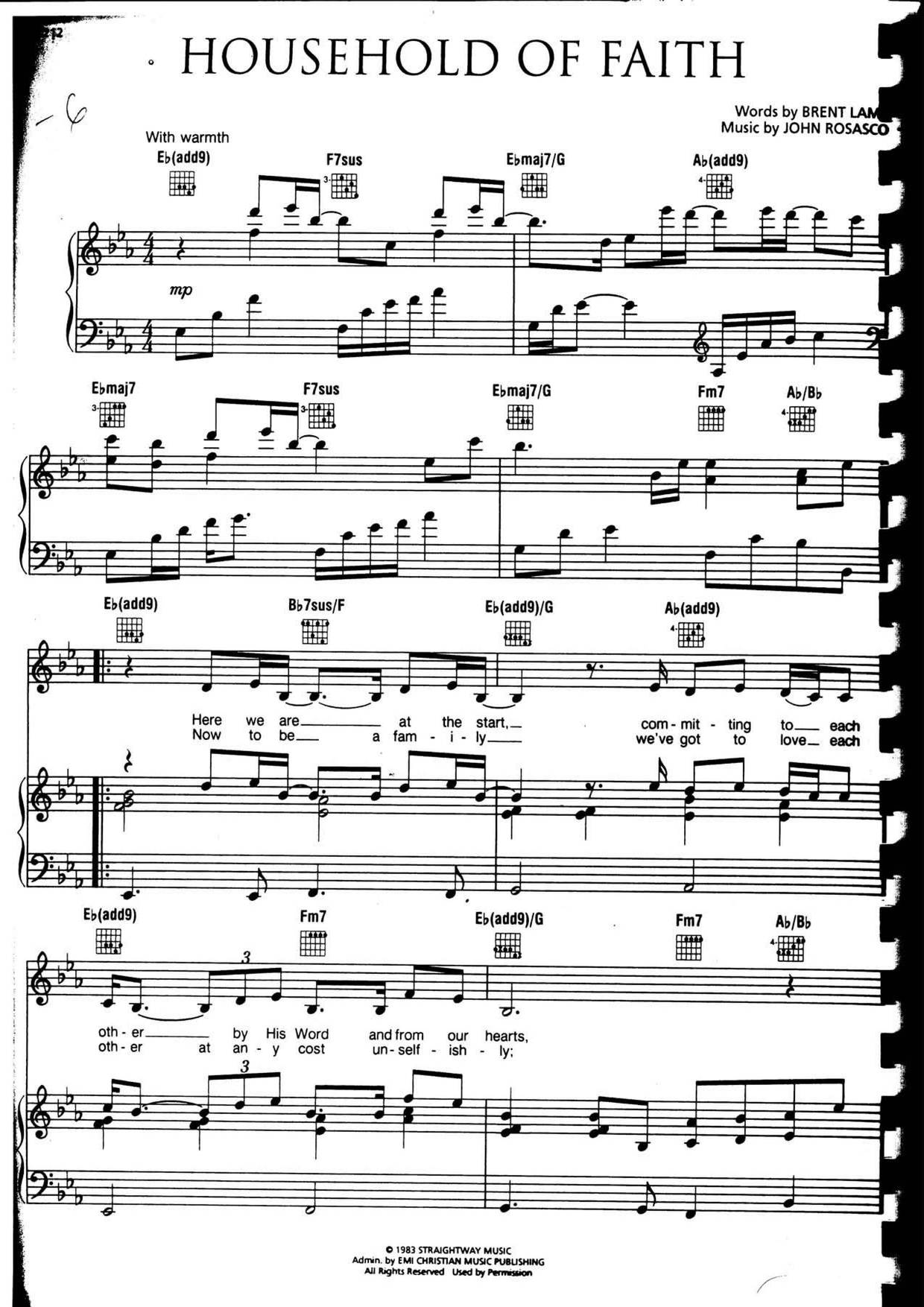 HymnHousehold of Faith Sheet Music pdf, Free Score Download ★