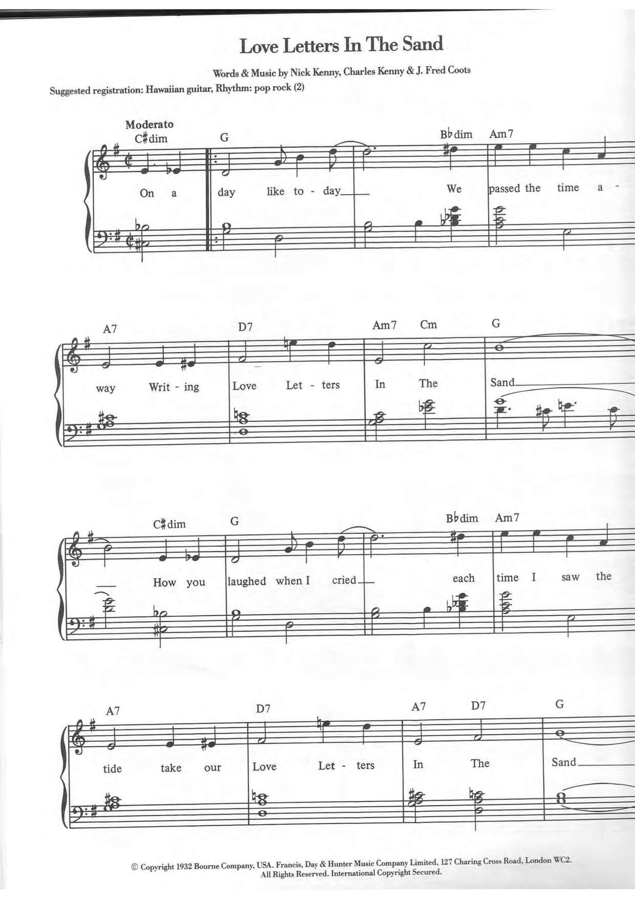 Patsy ClineLove Letters In The Sand Sheet Music pdf, Free Score
