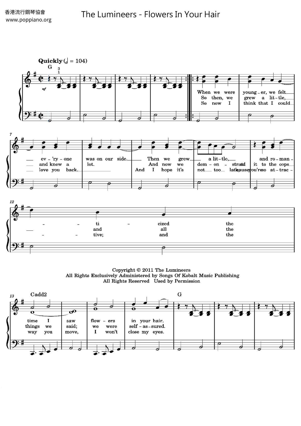 38+ lumineers lyrics flowers in your hair CleytonLennix