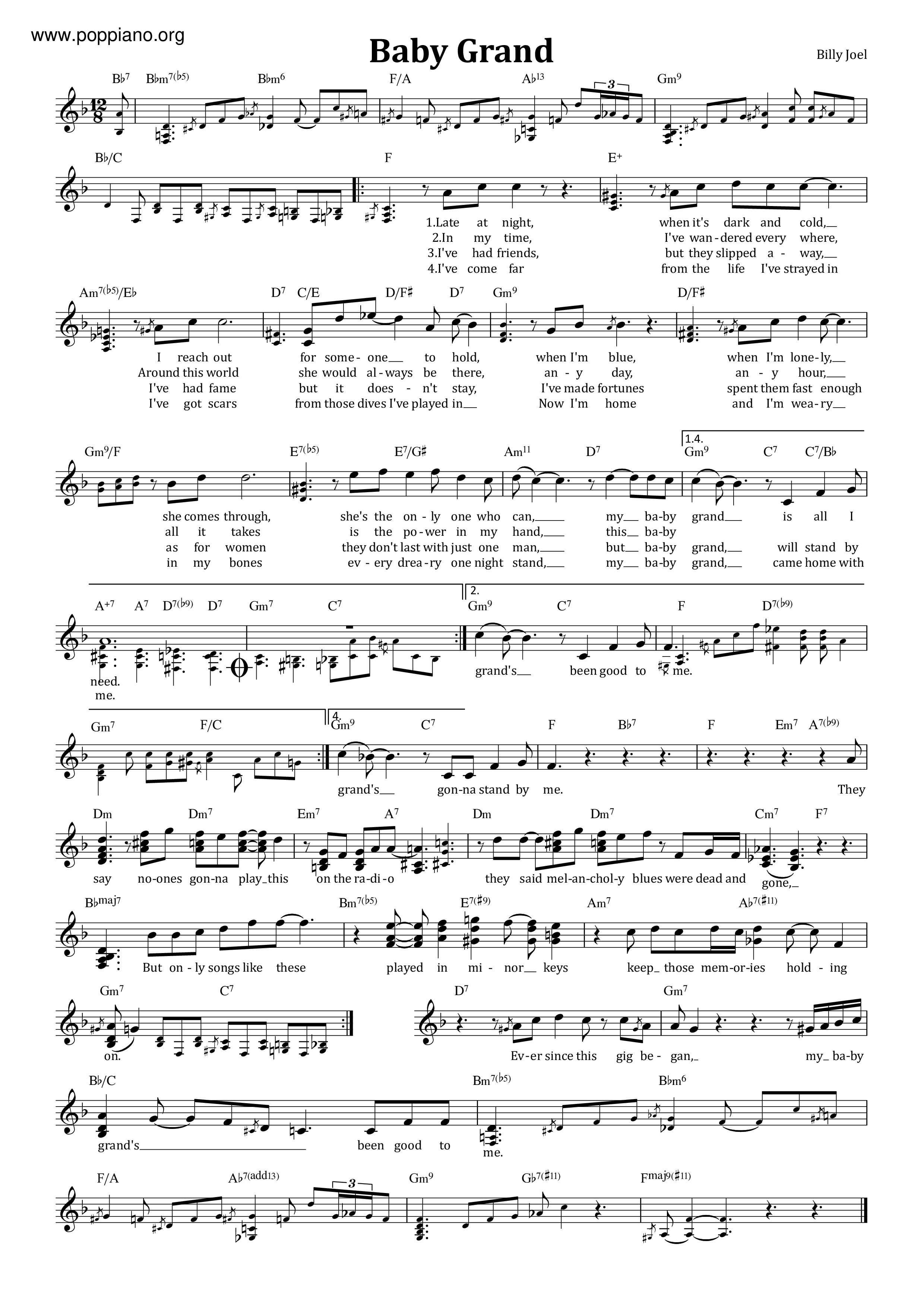 Billy JoelBaby Grand Sheet Music pdf, Free Score Download ★