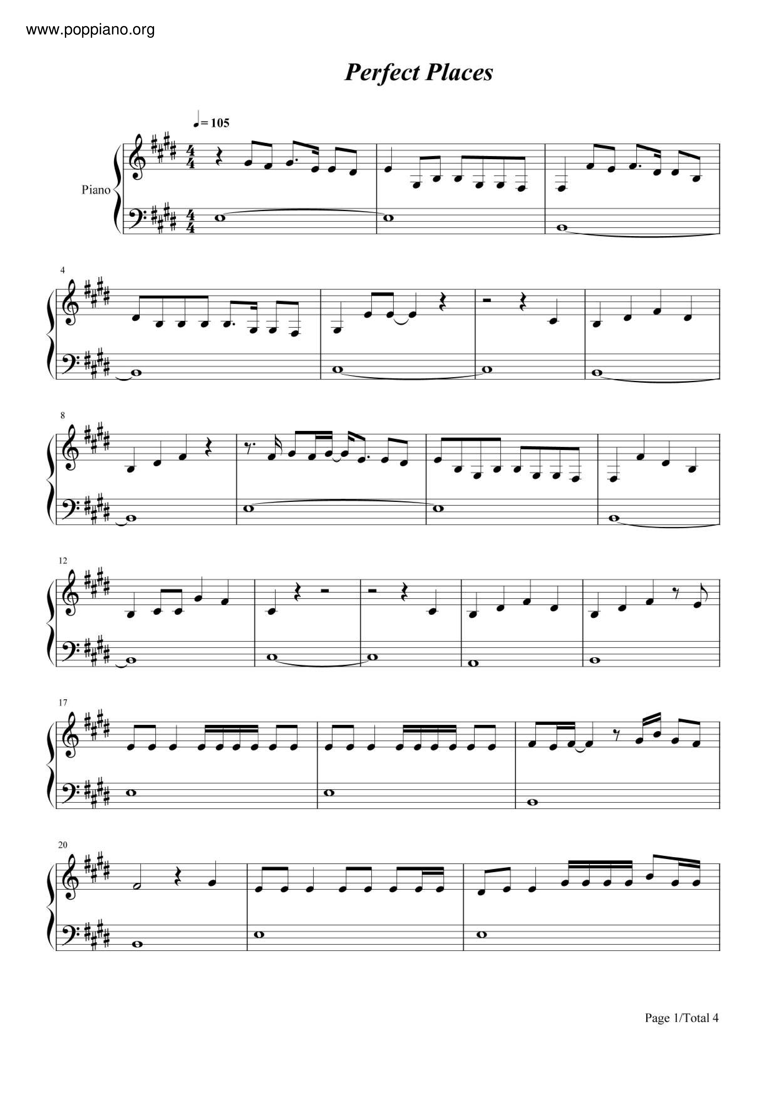 LordePerfect Places Sheet Music pdf, Free Score Download ★