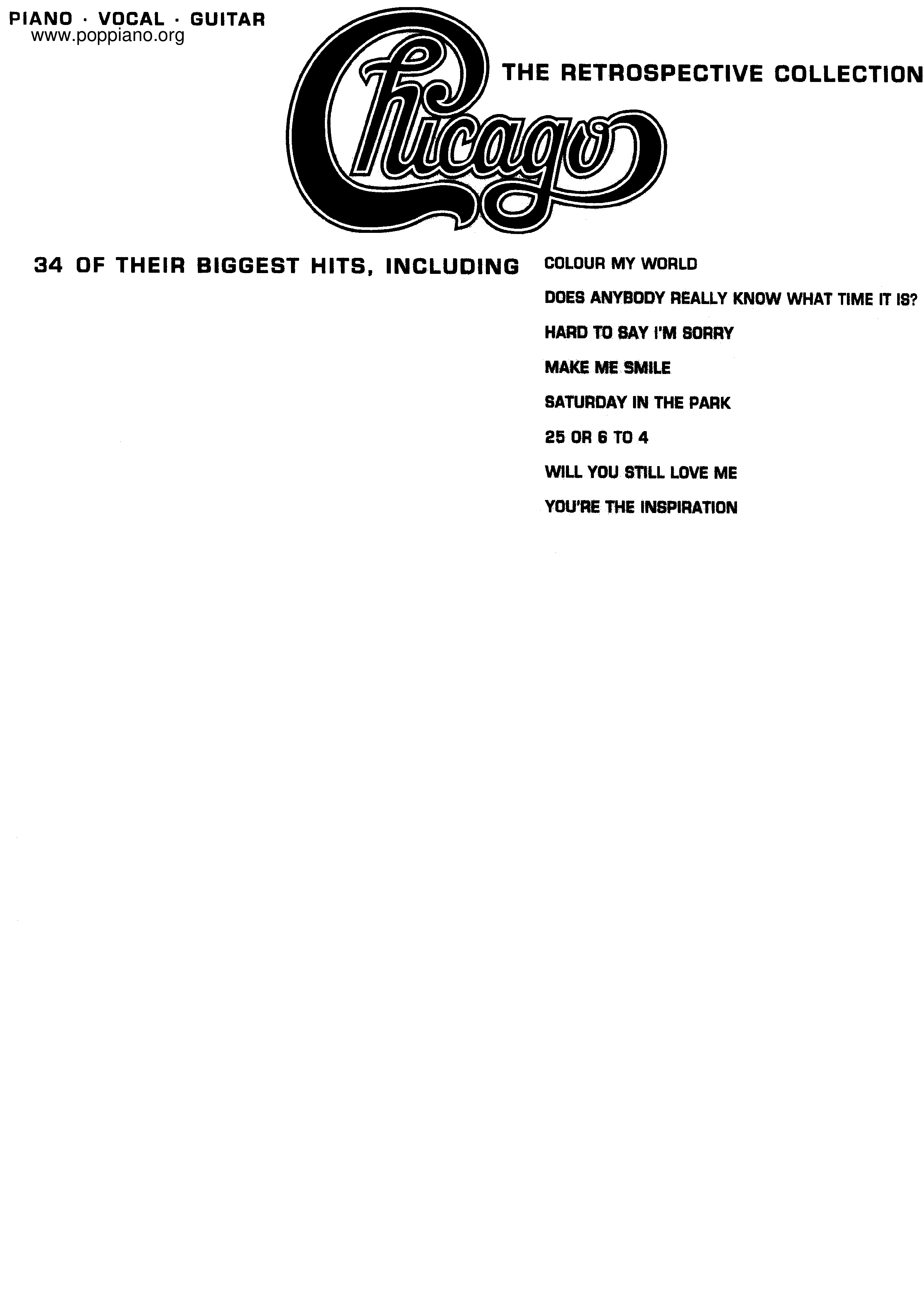 ChicagoThe Retrospective Collection book 92 pages Sheet Music pdf