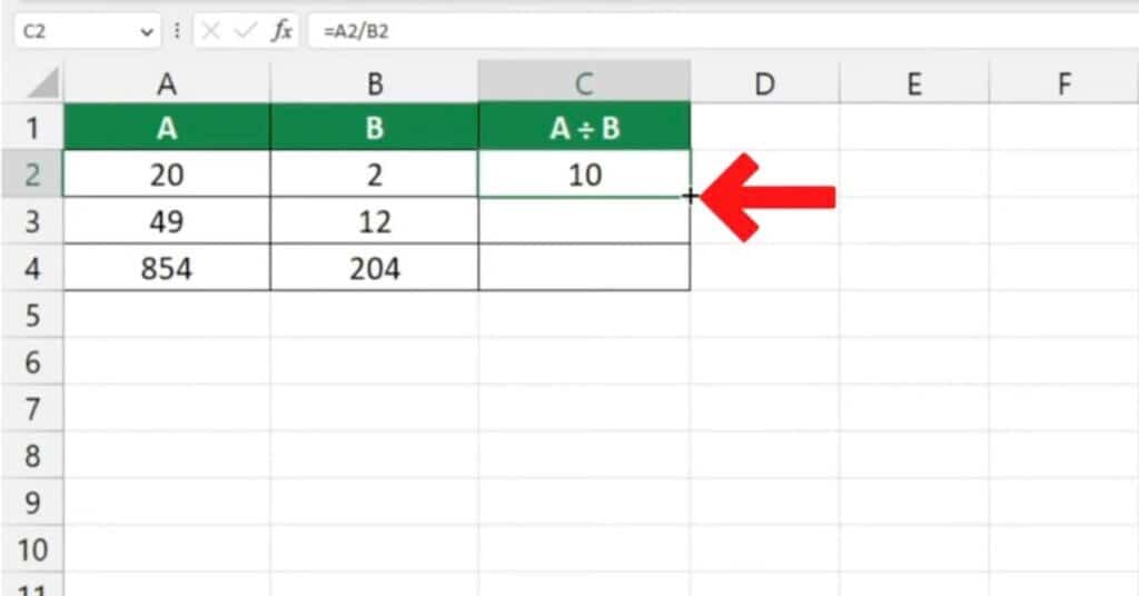 How to Divide Numbers in Excel Beginner's Guide Sheet Leveller