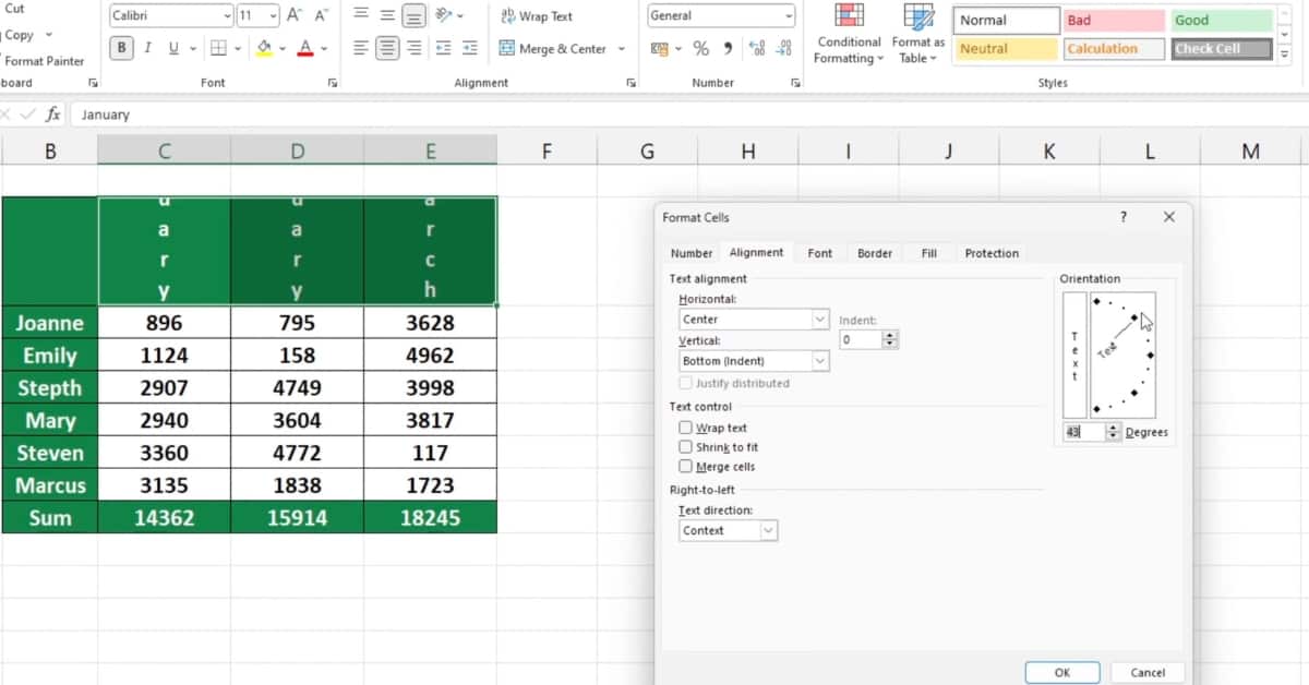 How to Change Text Direction in Excel Sheet Leveller