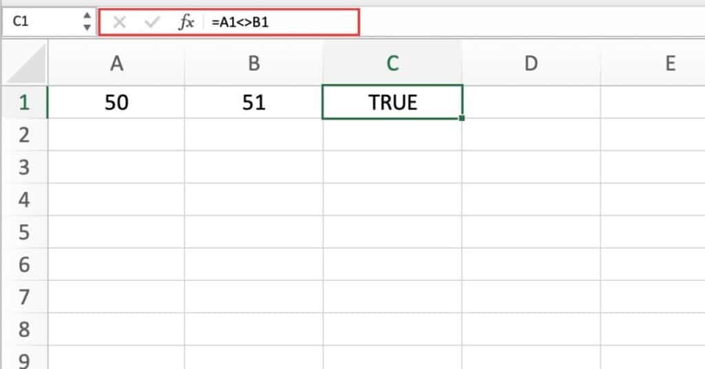 Does Not Equal Operator in Excel Sheet Leveller