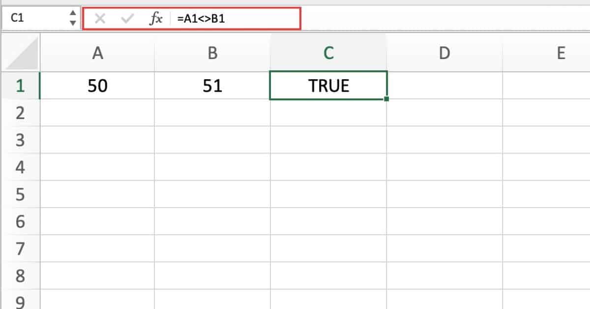 Does Not Equal Operator in Excel Sheet Leveller