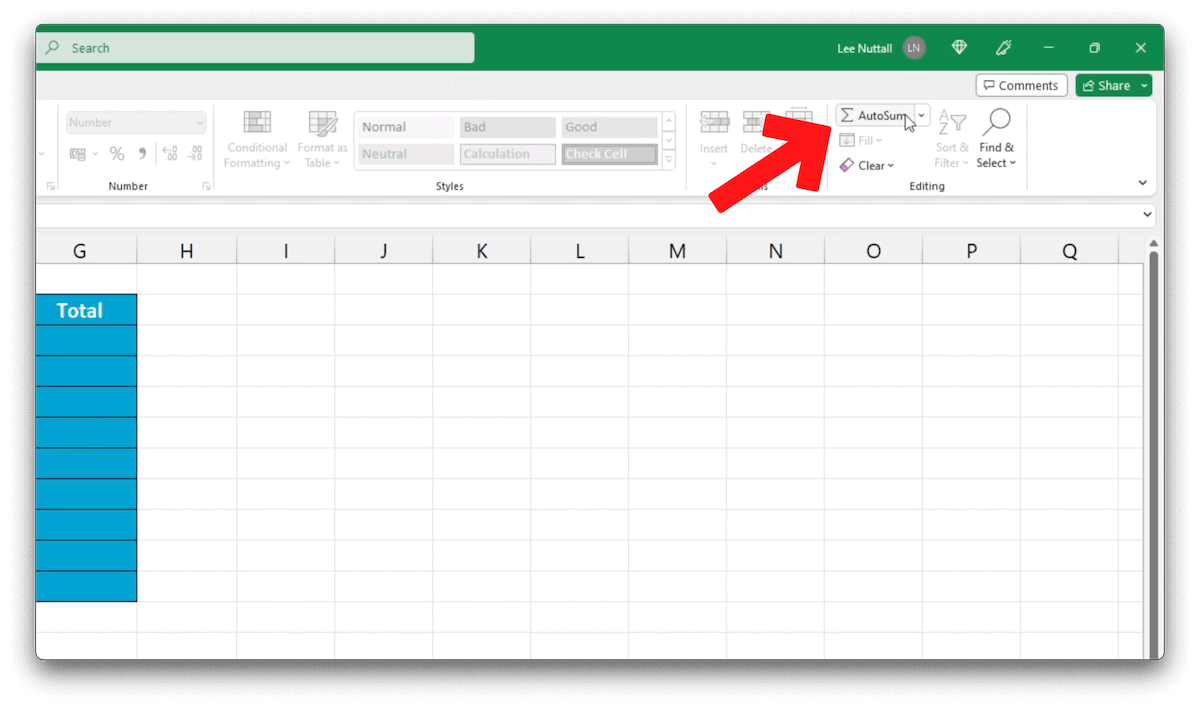 How to Sum a Column in Excel Beginner's Guide Sheet Leveller