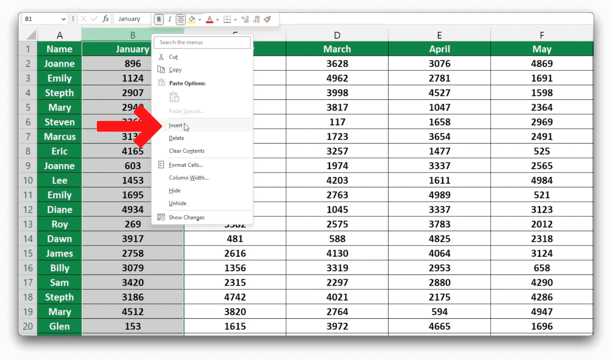 How to Insert Column in Excel Sheet Leveller