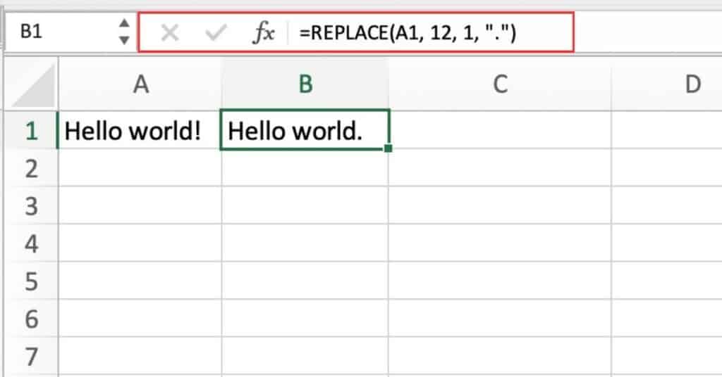 Excel REPLACE Function Sheet Leveller