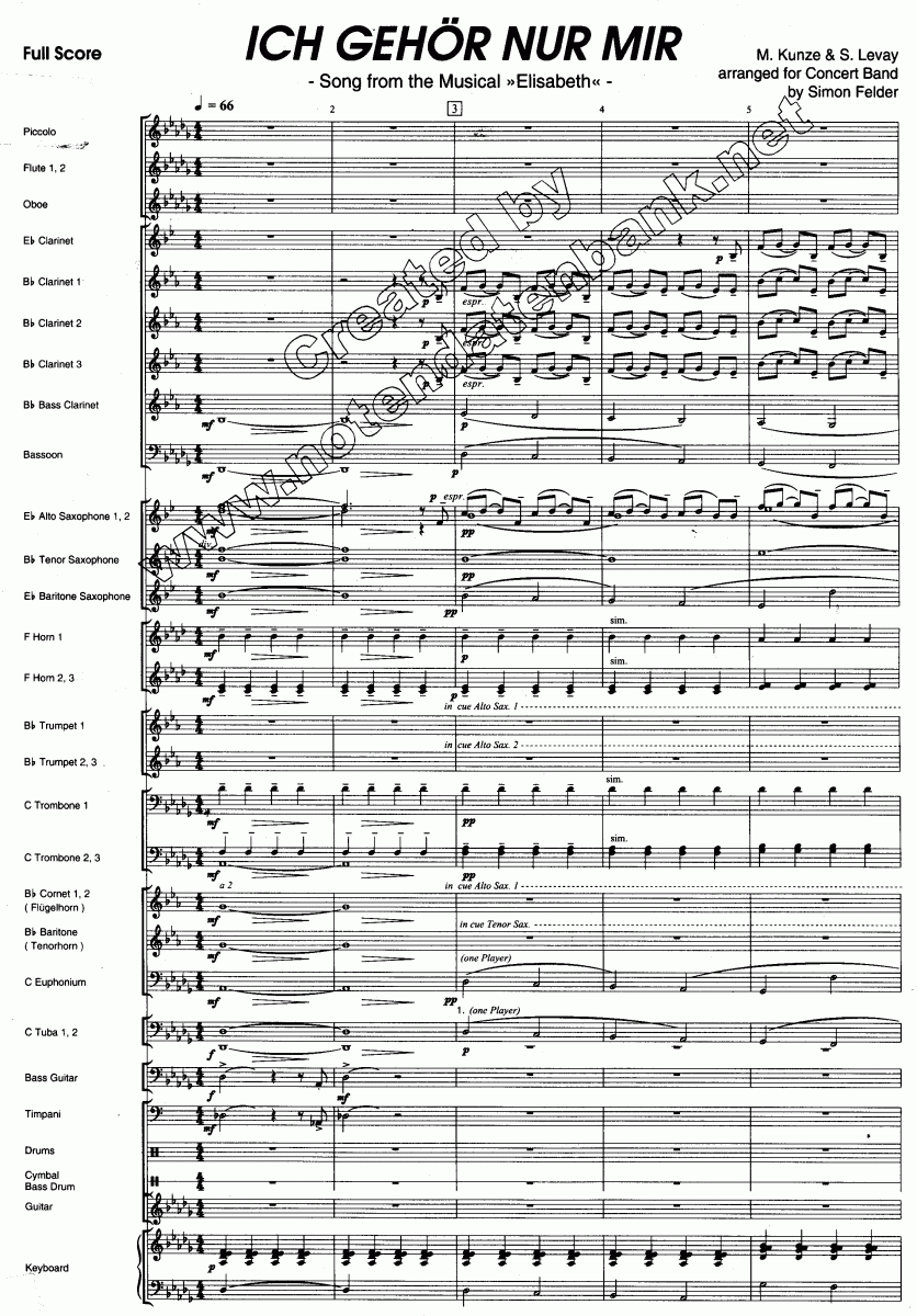 gehör nur mir (from 'Elisabeth') (4013658)