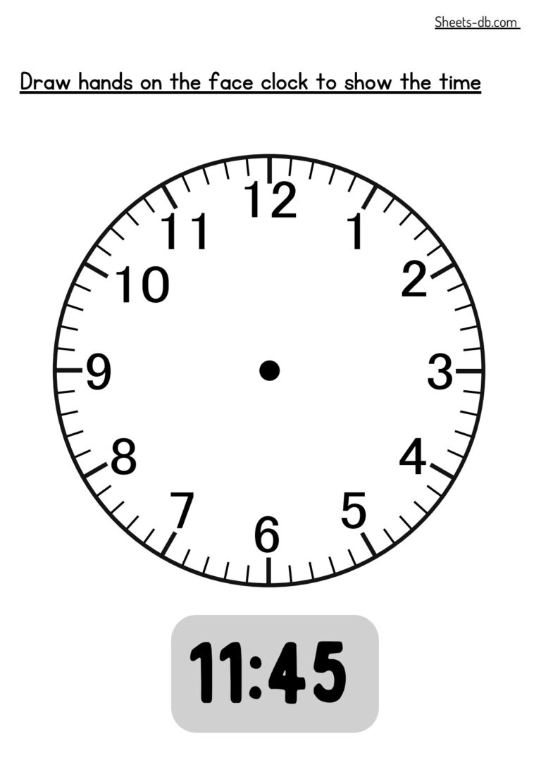 Time worksheets Sheets