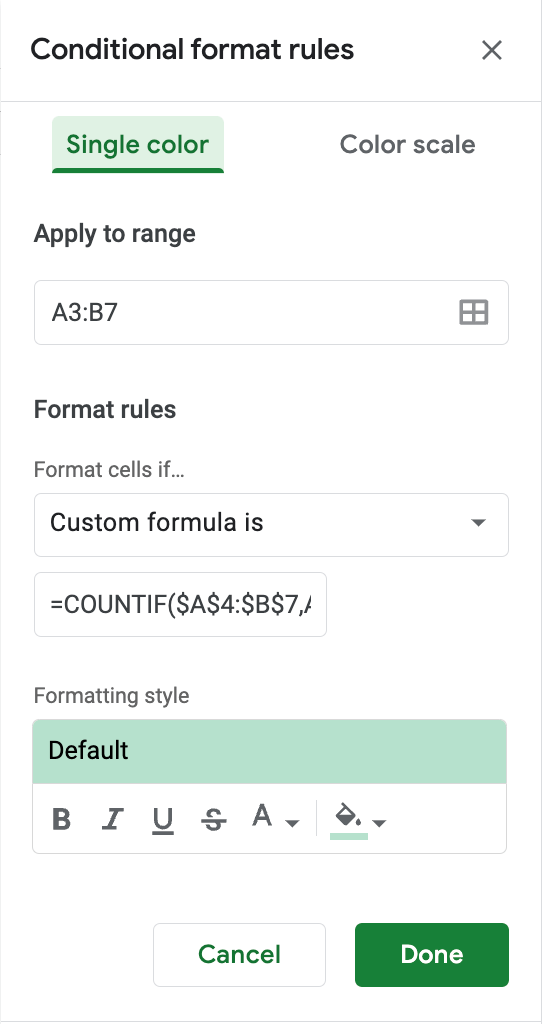 How To Highlight Duplicates In Multiple Columns in Google Sheets