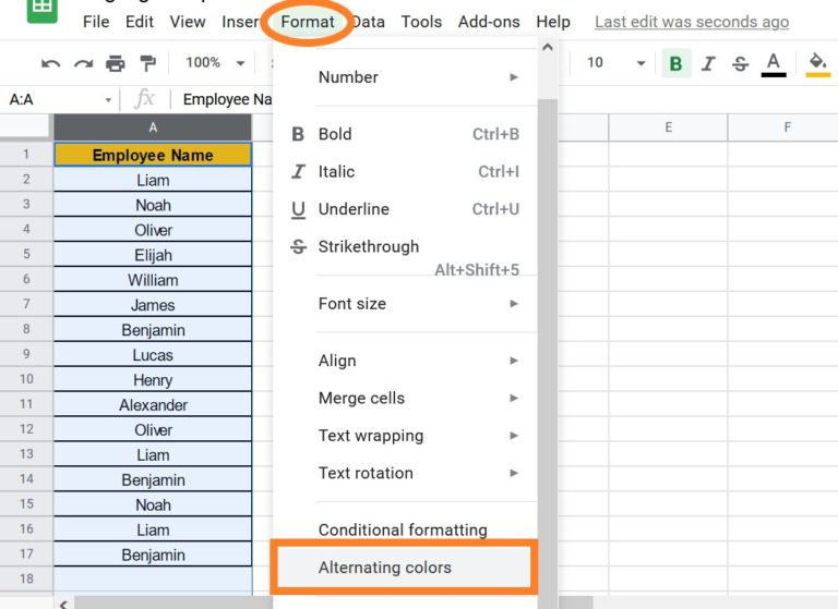How to Color Alternate Rows in Google Sheets Alternating Colors Every