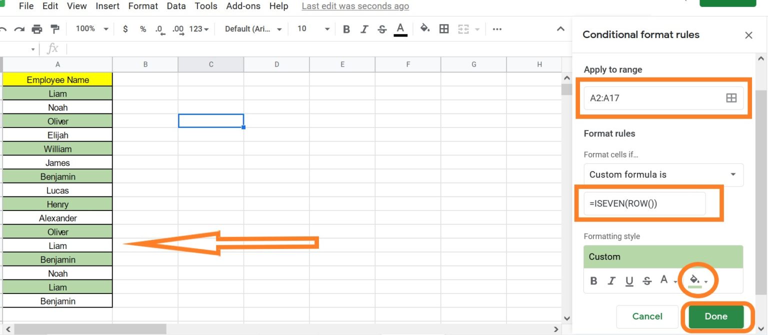 How to Color Alternate Rows in Google Sheets Alternating Colors Every