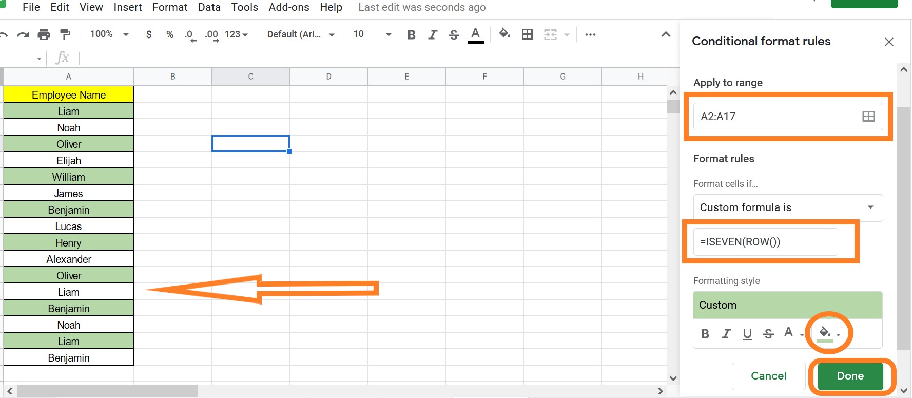 How to Color Alternate Rows in Google Sheets Alternating Colors Every
