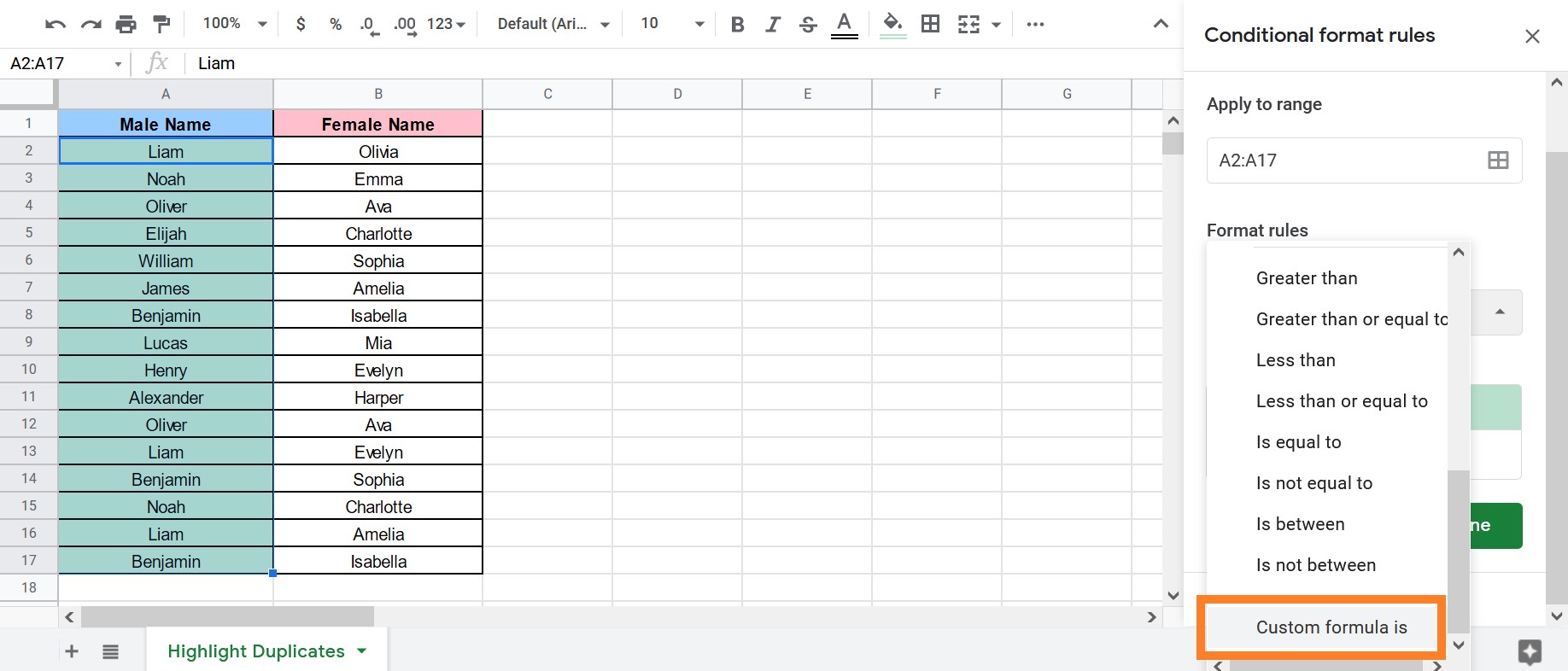 How To Highlight Duplicates In Google Sheets? Google Sheets Tips