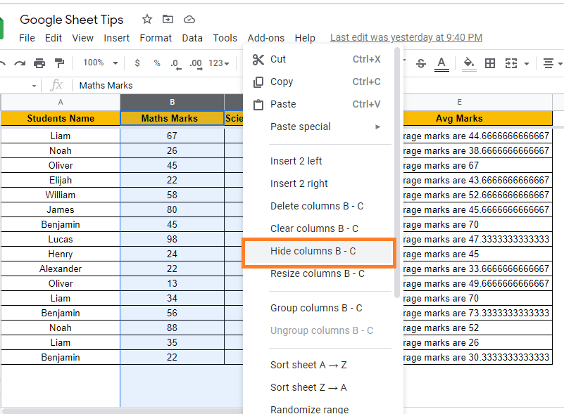 How to Hide Columns from Certain Users in Google Sheets (3 Easy Methods