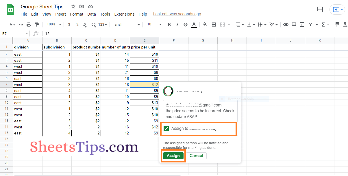 How To Assign Tasks in Google Sheets? (Enable Tasks Using Comments