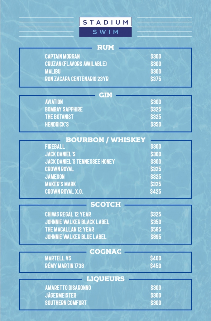 Circa Stadium Swim Bottle Service