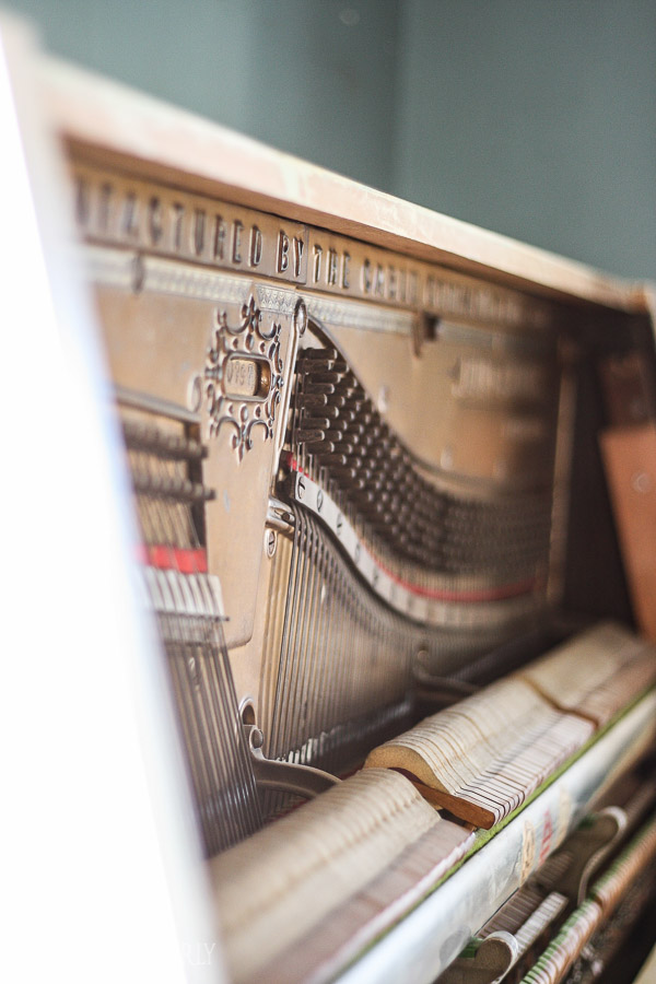 Painting a Piano with Milk Paint She Holds Dearly