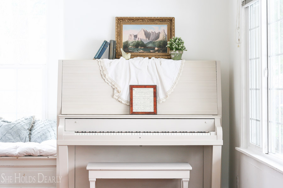 Painting a Piano with Milk Paint She Holds Dearly