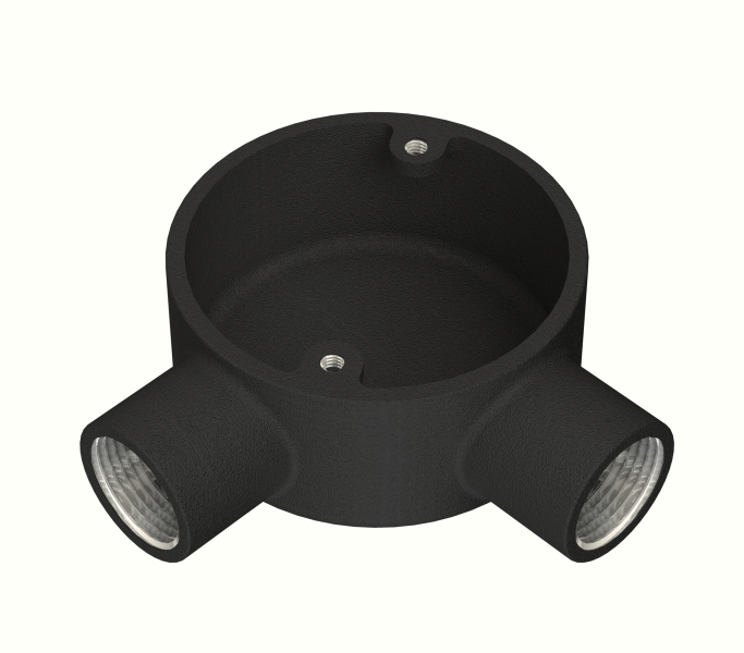 20mm Angle Conduit Box Black Enamel shekharelectricals